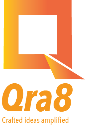 Qra8 vertical logo - Crafted Ideas Amplified